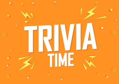 Trivia time, speech bubble banner design template, vector illustration