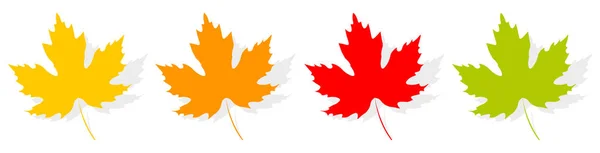 Maple Leaf Icons Graphic Design Template Vector Illustration — Stockvector