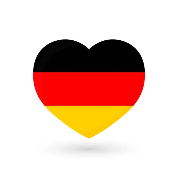 Heart Symbol Flag Germany Vector Illustration — 스톡 벡터