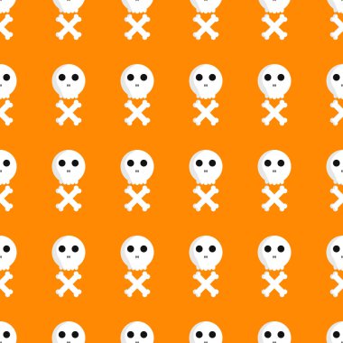 Halloween seamless pattern. Holiday poster design template. Carnival background, loading page, vector illustration