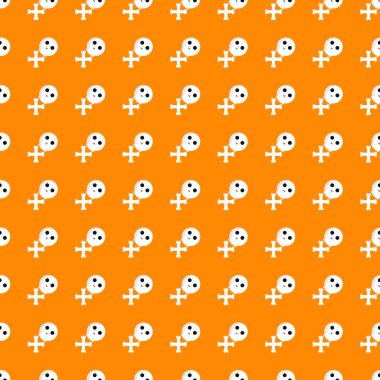 Halloween seamless pattern. Holiday poster design template. Carnival background, loading page, vector illustration