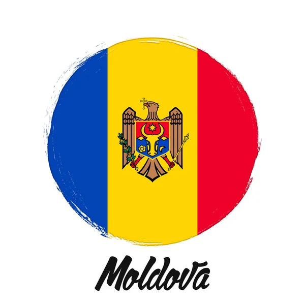 Flaga Mołdawii Ilustracja Wektora Trójkolor Narodowy Oryginalnych Kolorach — Wektor stockowy
