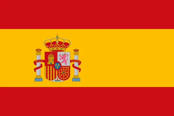 Flagge Spaniens Vektorillustration — Stockvektor