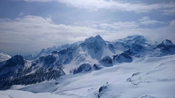 Serre Chevalier Grande Estância Esqui Sudeste França Perto Fronteira Italiana — Fotografia de Stock