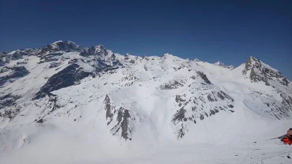 Serre Chevalier Kayak Merkezi Güney Fransa Talya Sınırına Yakın Hautes — Stok fotoğraf