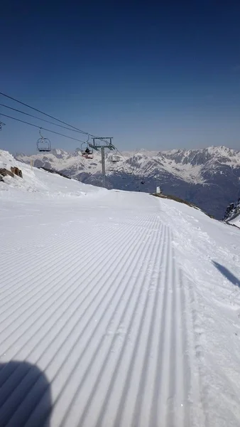 Serre Chevalier Major Ski Resort Southeastern France Italian Border Located — Stock Photo, Image
