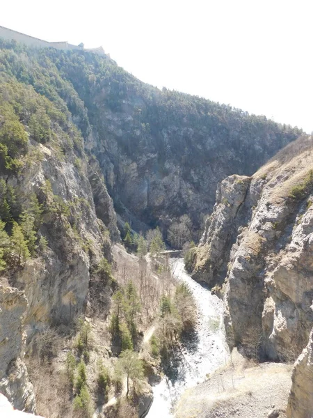 Pont Asfeld Ist Eine Brücke Brianon Und Hat Eine Höhe — Stockfoto