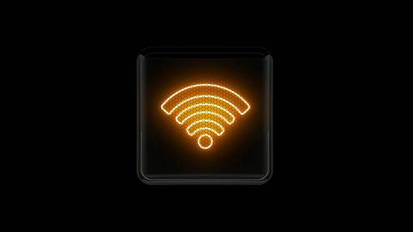 Wifi Wifi Symboli Nixie Putki Ilmaisin Kaasupurkausosoittimet Lamput Kolmiulotteinen Renderiini — kuvapankkivalokuva