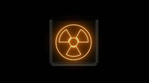 Radiação Radioactivo Botão Radiação Ícone Radiação Indicador Tubo Nixie Indicadores — Fotografia de Stock