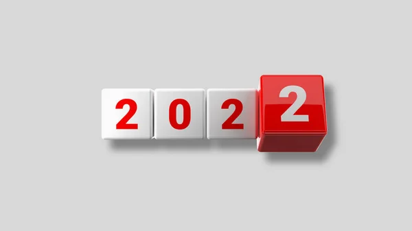 2022 Ano Novo Natal Fundo Branco Dois Mil Vinte Dois — Fotografia de Stock