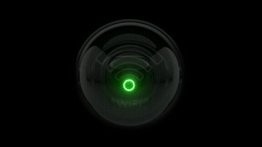 Karıcığım. Wifi sembolü. Karı düğmesi. Wifi Simgesi. Yeşil Karı ortaya çıktı. Nixie tüp göstergesi. Gaz boşaltım göstergeleri ve lambalar. Üç boyutlu. 3B Hazırlama