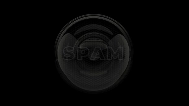 Spam Spam Taste Roter Spam Schleife Offenbaren Nixie Röhrenindikator Gasentladungsanzeigen — Stockvideo