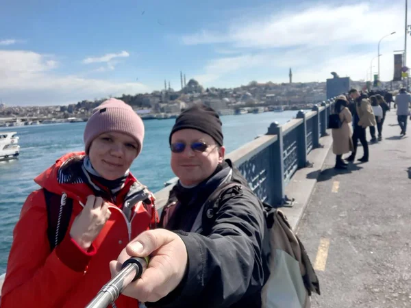 Τουρίστες Στην Κωνσταντινούπολη Τουρκία 2022 — Φωτογραφία Αρχείου