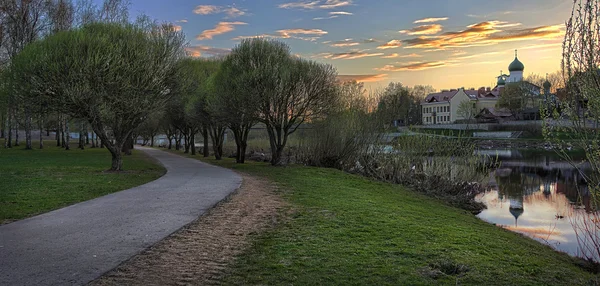 's avonds promenade — Stockfoto