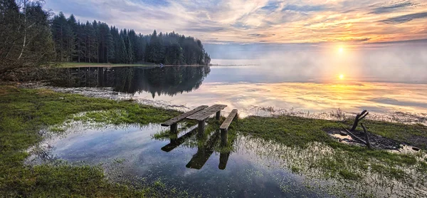 Morning on the Lake Seliger — Stock Photo, Image