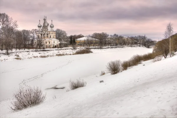 Winter on the river Vologda — Stock Photo, Image