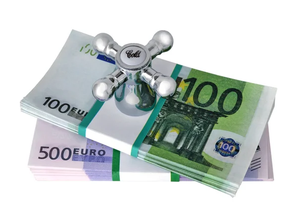 The valve on the money — Stock Photo, Image