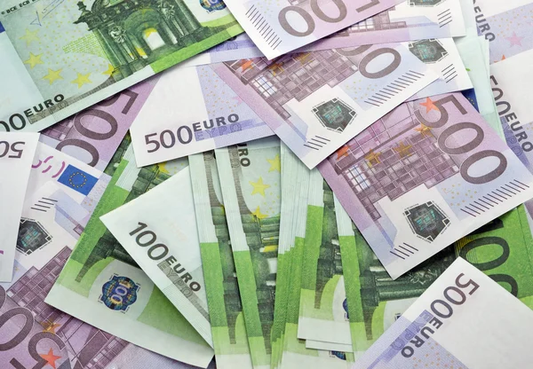 Achtergrond van de eurobankbiljetten — Stockfoto