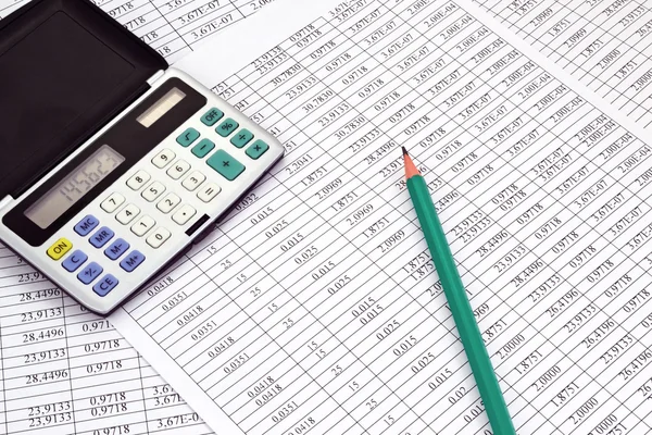Calculator met getallen — Stockfoto