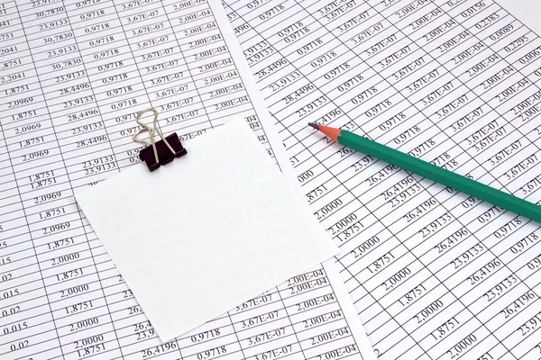 Numbers and note — Stock Photo, Image