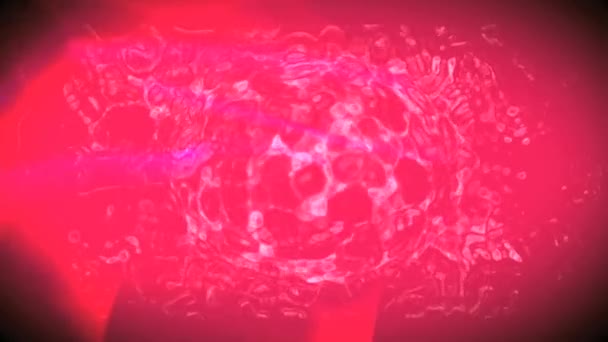 Bolhas vermelhas cósmicas — Vídeo de Stock