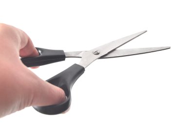 scissors in hand