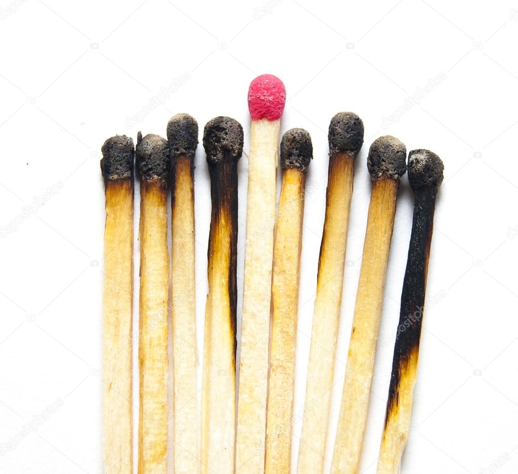 burned matches