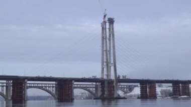 Ukrayna, Zaporozhye 'deki Khorytsya adasına yeni bir köprü inşa edildi..