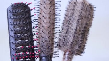 Farklı şekillerde üç tarak. 