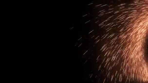 Obracające Się Płonące Iskry Rozpraszają Się Różnych Kierunkach Animowane Tło — Wideo stockowe