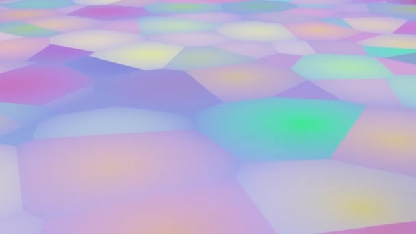 Абстрактный Многоцветный Фон Трехмерном Пространстве Круглое Петельное Движение Форм Различных — стоковое видео