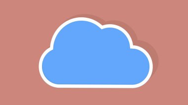 3d uzayda mavi bulut ve eklenecek boşluk..