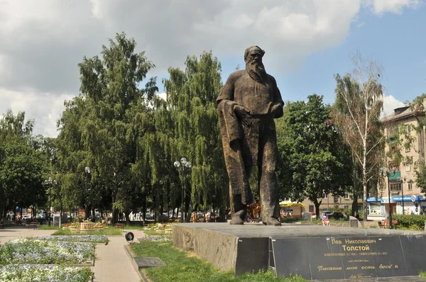 Tula. Tolsztoj Leo emlékműve — Stock Fotó