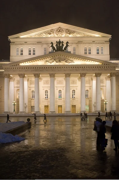 Moskva, bolshoi theatre večer — Stock fotografie