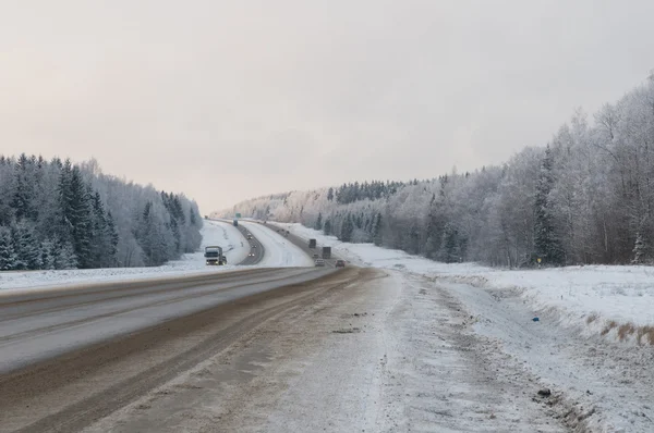 Winter route Moscow-Volokolamsk — Stock Photo, Image