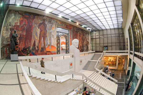 The Interior Of The Central Museum Of Armed Forces, Moscow. Main staircase