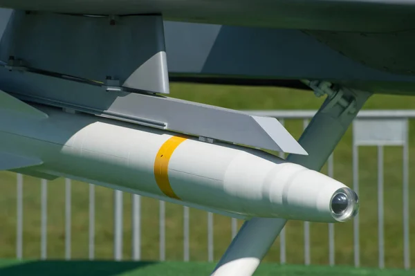 Zhukovsky Russie Août 2019 Missile Guidé Suspendu Aile Nouvel Uav — Photo