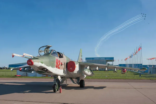 Zhukovsky Russie Août 2019 Avion Attaque Militaire Blindé Russe Sukhoi — Photo