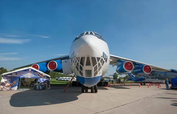 Zhukovsky Russia Серпня 2019 Російський Транспортний Важкий Літак Ilyushin 76Mdk — стокове фото