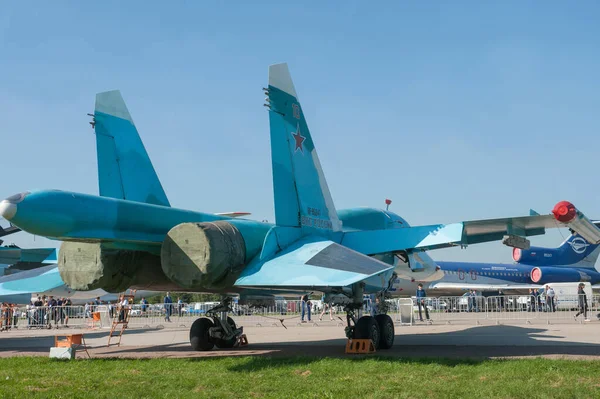 Zhukovsky Russia Серпня 2019 Радянський Російський Надзвуковий Винищувач Sukhoi Fullback — стокове фото