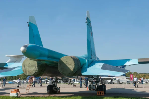 Zhukovsky Russia Серпня 2019 Радянський Російський Винищувач Sukhoi Fullback Власною — стокове фото