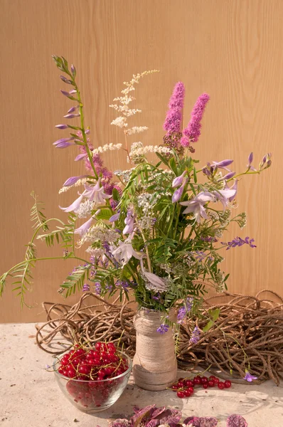 Still life bouquet with red currant — Stock Photo, Image