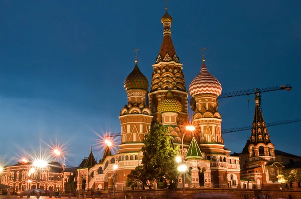 St Basils Cathedral at night — Stock Photo, Image