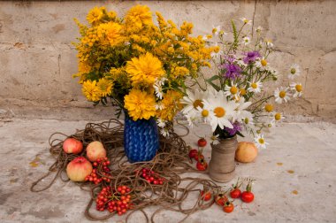 elma ile hayat iki yabani çiçek buketleri hala