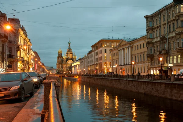 Church of the Savior on Spilled Blood at night — Stock Photo, Image