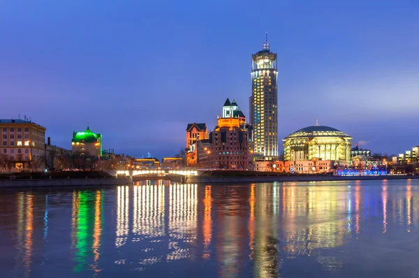 Moscow music house at night — Stock Photo, Image