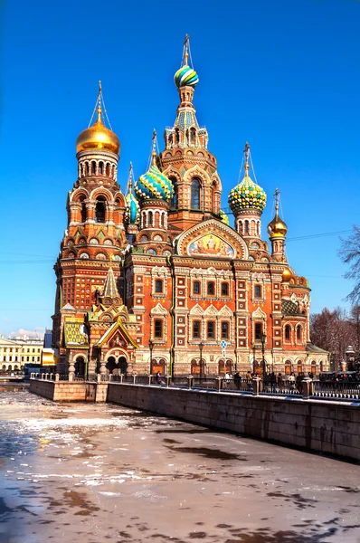 Kerk van de Verlosser op het bloed, st petersburg, Rusland — Stockfoto