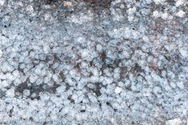 Transparent ice stalagmites pattern structure close up — Stock Photo, Image