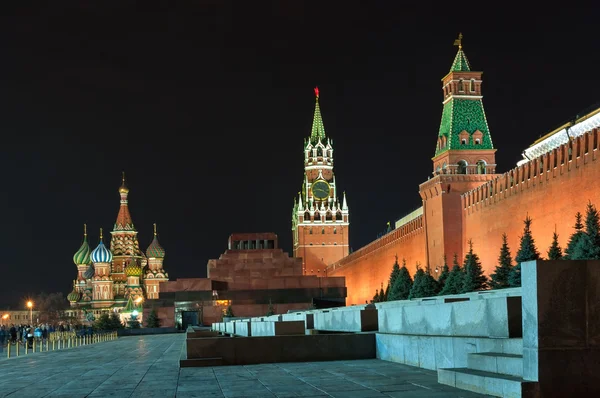 Praça Vermelha Moscovo à noite — Fotografia de Stock