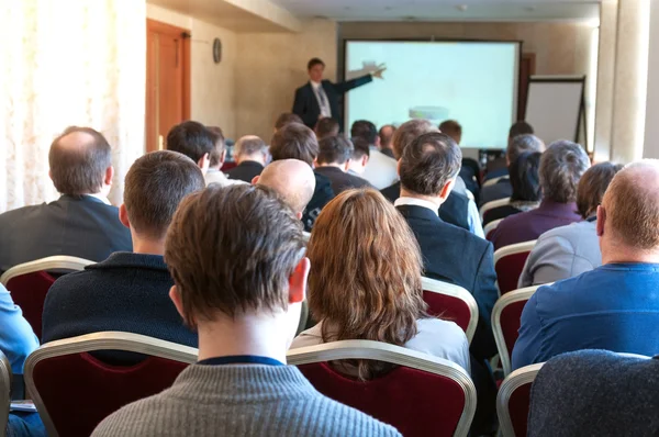 People sitting rear at the business conference — Stock Photo, Image